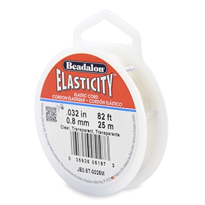 Hilo para enfilar el&aacute;stico Beadalon 0.8mm 25 metro Transparente