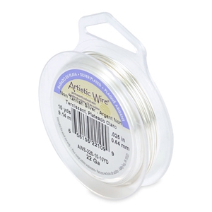 Alambre Art&iacute;stico Calibre 22 Cubierta plateada resistente al deslustre