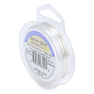 Alambre Art&iacute;stico Calibre 26 Cubierta plateada resistente al deslustre