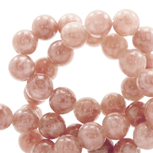 Piedras naturales Cuarzo 4mm Rosa claro-beige