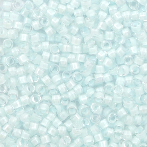 Abalorios Miyuki Delica's 11/0 Lined luster crystal aqua mist DB-78