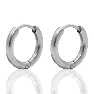 Pendientes Criolla Acero Inox 15mm Plateado