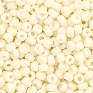 Miyuki Rocalla 8/0 Opaque matte cream white 8-2021