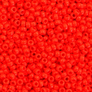 Miyuki Rocalla 11/0 Opaque vermilion red 11-407