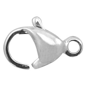 Fornituras Acero Inox mosquet&oacute;n 10mm plata vieja