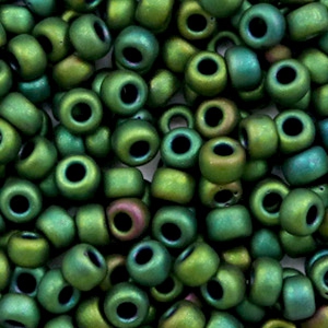 Miyuki Rocalla 6/0 Metallic matte iris dark green 6-2066