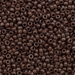 Miyuki Rocalla 11/0 Opaque chocolate brown 11-409