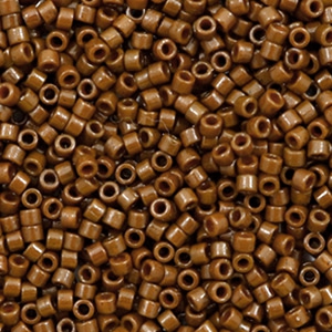 Abalorios Miyuki Delica's 11/0 Duracoat opaque dyed cognac brown DB-2142