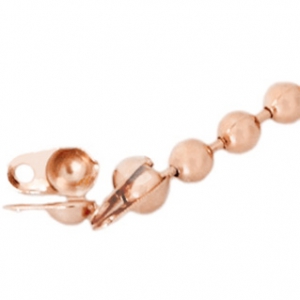 Terminal met&aacute;lica para cadena de bola Basic Quality1.2mm oro rosado (sin n&iacute;quel)