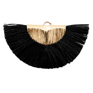Colgante borla oro-negro