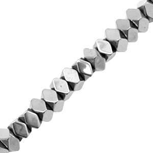 Abalorios Hematita faceteada gris plata