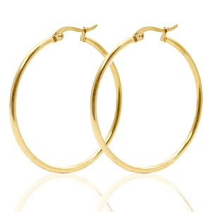 Pendientes Criolla Acero Inox 40mm Dorado