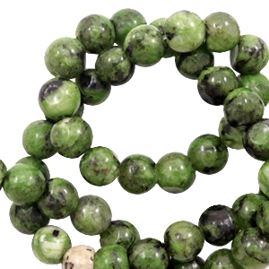 Piedras naturales Jaspe D&aacute;lmata 8mm Verde bosque