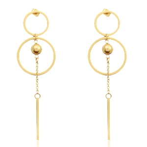 Pendientes de acero inox Dorado