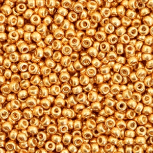 Miyuki Rocalla 11/0 Duracoat galvanized yellow gold 11-4203
