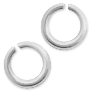 Plata 925 Fornituras anillas 4mm Plata