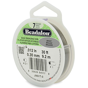 Hilo para enfilar Beadalon 7 hilos 0.30mm Acero inoxidable brillante
