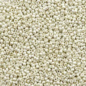 Rocallas Miyuki 15/0 Duracoat galvanized silver 15-4201