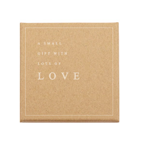 Cajitas de joyer&iacute;a (regalo) 'A small gift with lots of LOVE' Marr&oacute;n