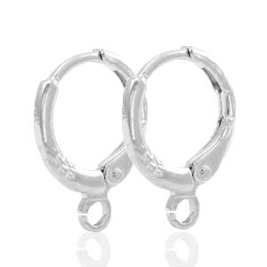 Fornituras met&aacute;licas TQ cierre pendiente ballestilla con anilla 13mm Plata vieja