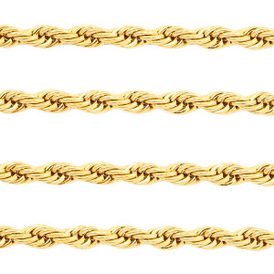 Fornituras Acero Inox cadena cord&oacute;n jasseron Dorado