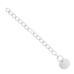 Fornituras Acero Inox extenci&oacute;n de cadena moneda 8mm Plateado