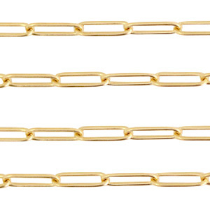 Fornituras Acero Inox cadena eslab&oacute;n jasseron Dorado