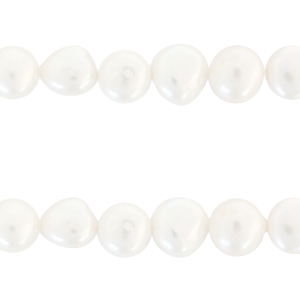 BQ Perlas de agua dulce nugget redondas 9mm Blanco natural