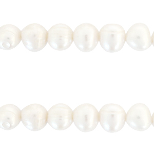 BQ Perlas de agua dulce redondas 9-10mm Blanco natural