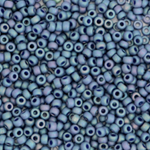 Rocalla Miyuki 11/0 Opaque glazed frosted rainbow bayberry blue 11-4703