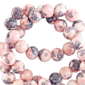 Piedras naturales 6mm redondo Rosa claro