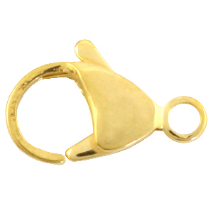 Fornituras Acero inox mosquet&oacute;n 9mm Dorado