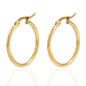 Pendientes Acero Inox Criolla 25mm Dorado