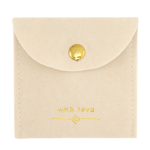 Bolso de joyer&iacute;a "with love" Beige-dorado