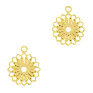 Colgantes bohemios flor Dorado