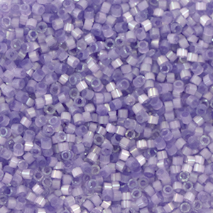Abalorios Miyuki Delica's 11/0 Silk satin dyed lilac DB-1809