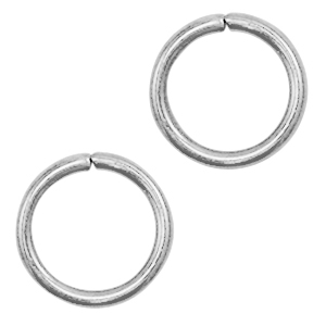 Fornituras acero inox anillas 11mm Plateado