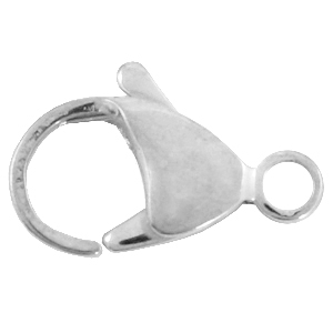 Fornituras met&aacute;licas DQ mosquet&oacute;n 13mm Plata vieja