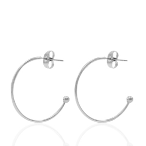 Pendientes Acero Inox criolla Plateado