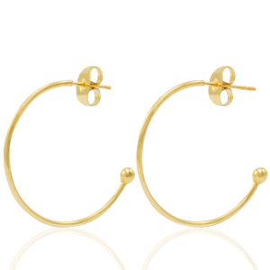 Pendientes Acero Inox criolla Dorado