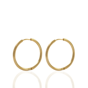 Pendientes Acero Inox criolla 16mm Dorado