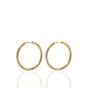 Pendientes Acero Inox criolla 14mm Dorado
