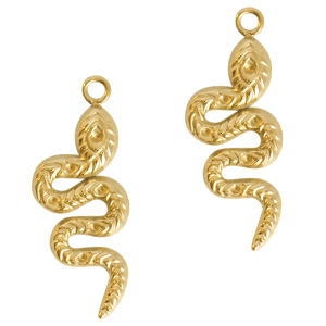 Colgantes acero inox serpiente Dorado