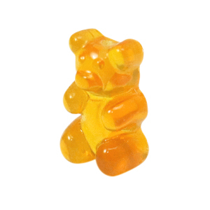 Colgantes de resina oso de goma Amarillo
