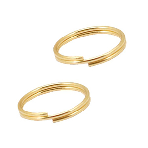 Fornituras Acero inox anillos dobles 10mm Dorado