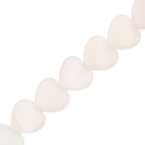 Piedras naturales coraz&oacute;n Blancuzco-rosa