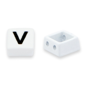 Abalorios Tile V Blanco-negro