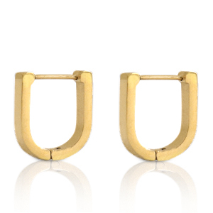 Pendientes Acero Inox herradura Dorado