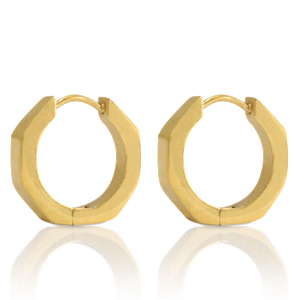 Pendientes Acero Inox criolla 16mm Dorado