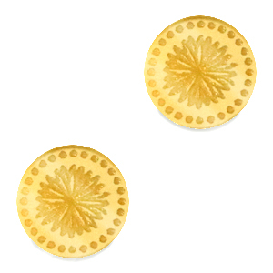 Cabuch&oacute;n Plexx 12mm Flor de nacimiento Septiembre-Aster Dorado